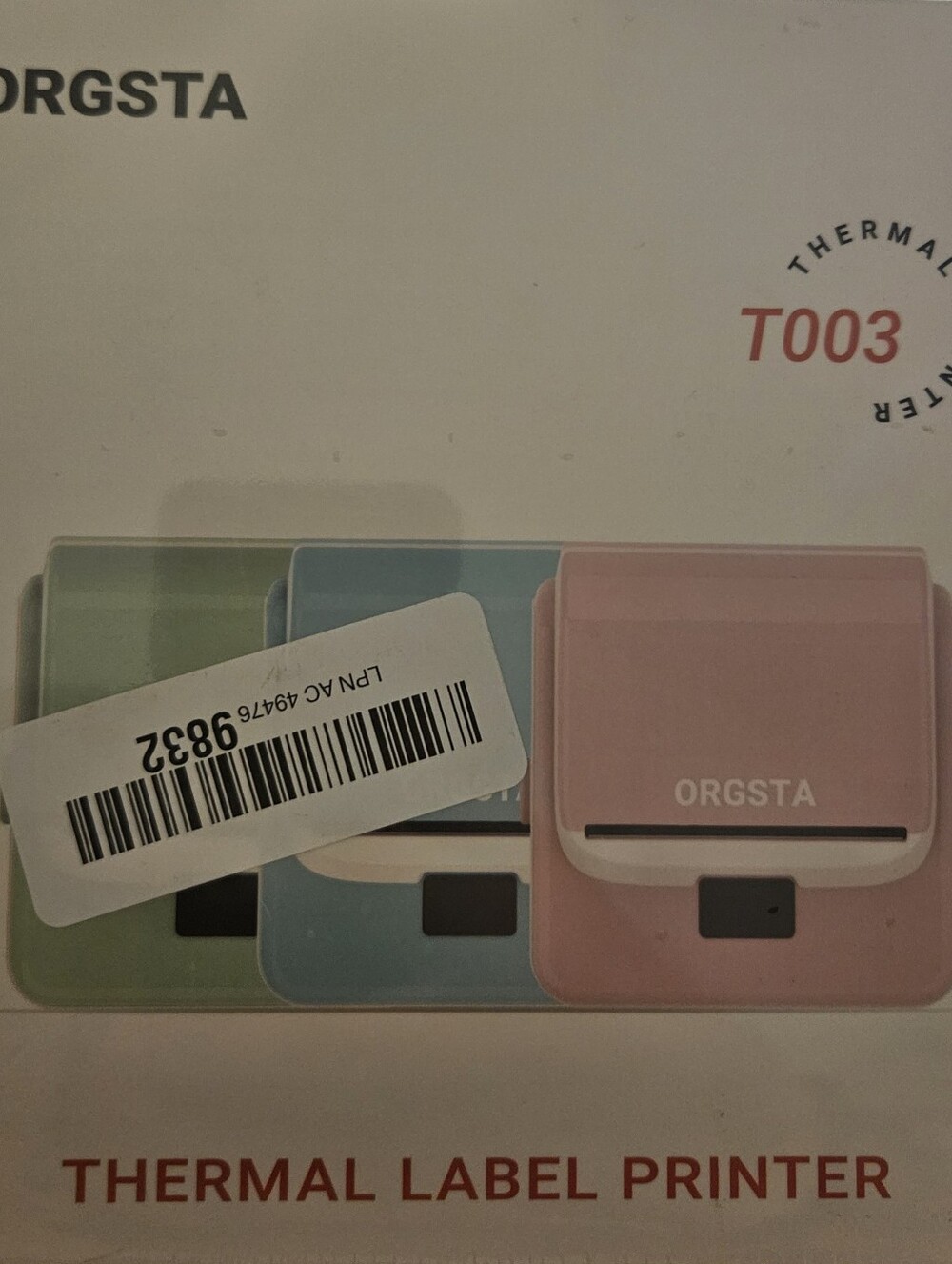 Pink Thermal Label Printer - Compact Portable Label Maker